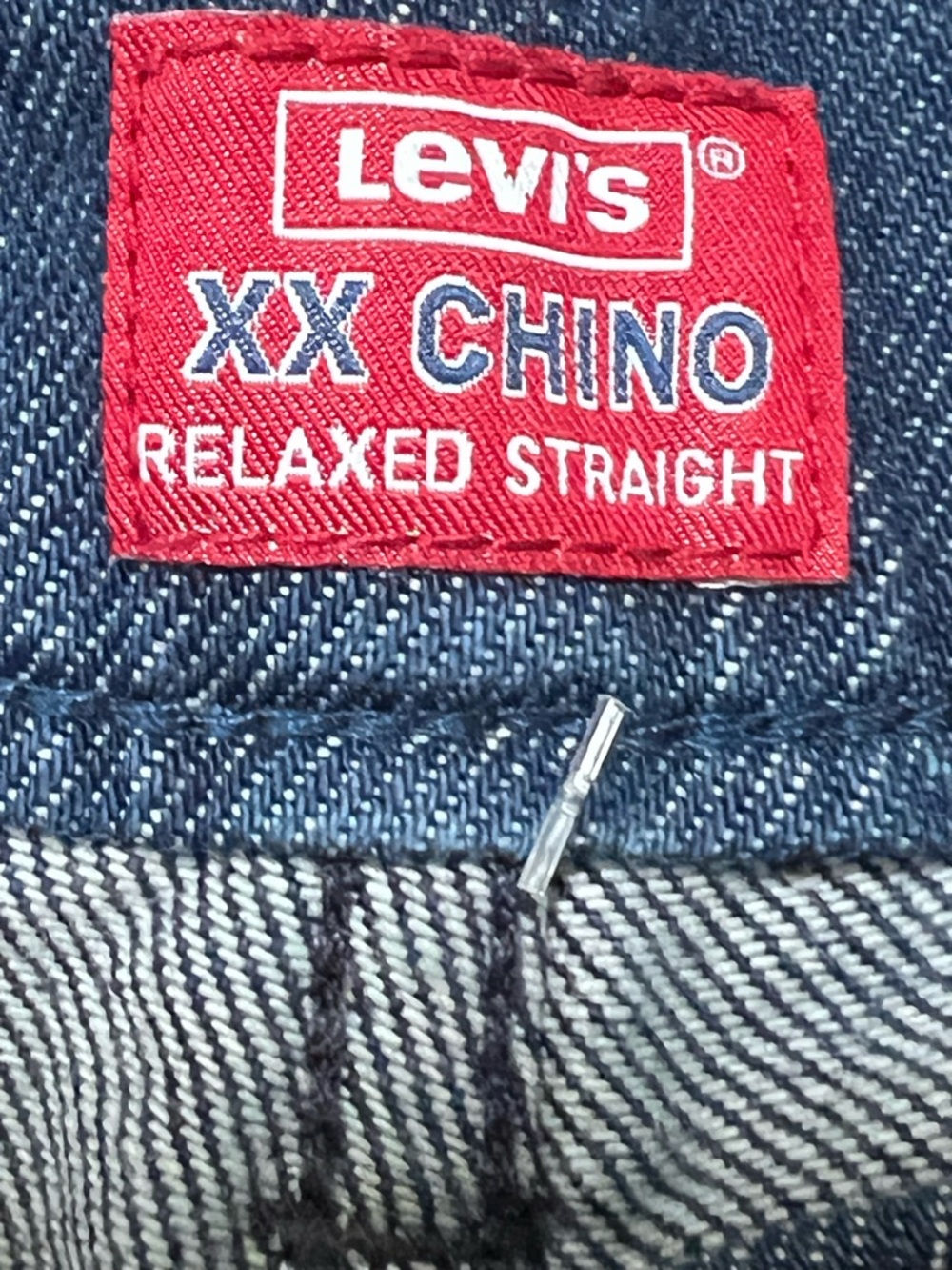 Levi's XX Chino Blue Jeans Relaxed Straight 34 x 34 Dadcore Heritage Minimalist - Picture 4 of 12